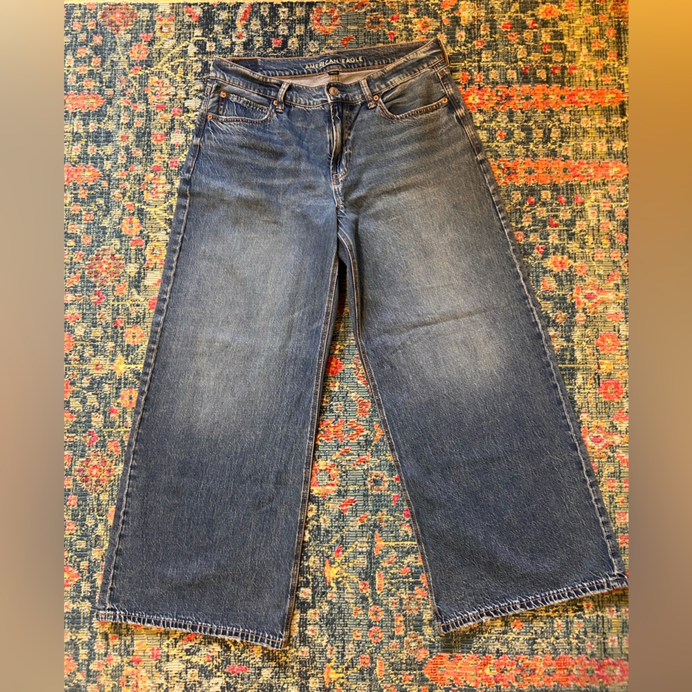 America Eagle Outfitters low rise ultra wide leg Jean